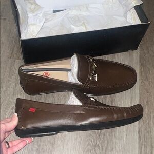 Marc Joseph Dark Brown Leather Loafers